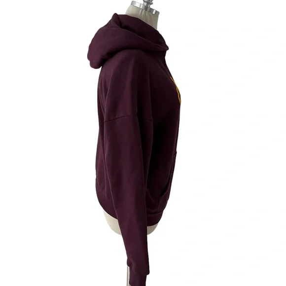 DREW HOUSE JUSTIN BIEBER BURGUNDY YELLOW EMBROIDERED LOGO HOODIE 